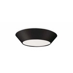 Daya Ceiling Flush Mount - Nickel / Black Cotton