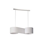 Duna Linear Pendant - Nickel / White Pleat