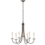 Simple Sweep Chandelier - Bronze