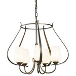 Flora Cage Chandelier - Dark Smoke / Opal