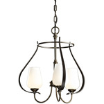 Flora Cage Chandelier - Bronze / Opal