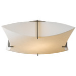 Bento Ceiling Light Fixture - Dark Smoke / Spun Frost