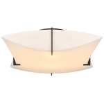 Bento Ceiling Light Fixture - Black / Spun Frost