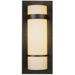 Banded Dual Band Wall Sconce - Natural Iron / Opal