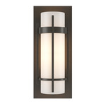 Banded with Bar Wall Sconce - Dark Smoke / Opal