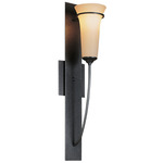 Banded Torch Wall Sconce - Natural Iron / Opal