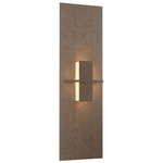 Aperture Vertical Wall Sconce - Bronze / White Art