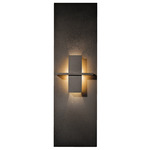 Aperture Vertical Wall Sconce - Dark Smoke / White Art