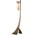 Stasis Glass Floor Lamp - Dark Smoke / Opal