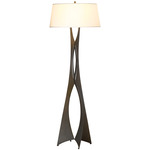 Moreau Floor Lamp - Dark Smoke / Natural Anna