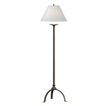 Simple Lines Floor Lamp - Bronze / Natural Anna