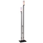 Metra Twin Tall Floor Lamp - Dark Smoke / Opal