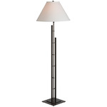 Metra Double Floor Lamp - Dark Smoke / Natural Anna