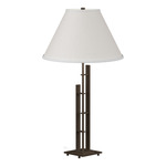 Metra Double Table Lamp - Bronze / Natural Anna