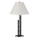 Metra Double Table Lamp - Black / Natural Anna