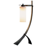 Stasis Glass Table Lamp - Dark Smoke / Opal