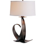 Fullered Impressions Large Table Lamp - Dark Smoke / Natural Anna