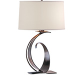 Fullered Impressions Large Table Lamp - Dark Smoke / Natural Anna