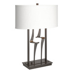 Antasia Oval Table Lamp - Bronze / Natural Anna