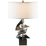 Gallery Twofold Table Lamp - Dark Smoke / Natural Anna