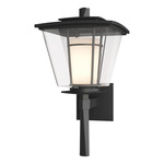 Beacon Hall Outdoor Wall Sconce - Coastal Black / Clear / Opal