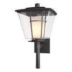 Beacon Hall Outdoor Wall Sconce - Coastal Black / Clear / Opal