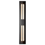 Double Axis Outdoor Wall Sconce - Coastal Black / Clear