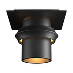Twilight Small Dark Sky Outdoor Semi Flush Ceiling Light - Coastal Black