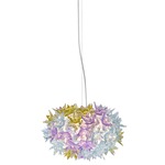 Bloom Round Pendant - Transparent Multi Lavender