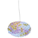 Bloom Round Pendant - Transparent Multi Lavender