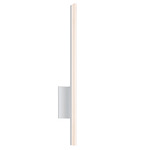 Stiletto Bathroom Vanity Light - Bright Satin Aluminum / Frosted