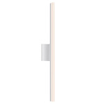 Stiletto Bathroom Vanity Light - Bright Satin Aluminum / Frosted