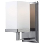 Tidal Bathroom Vanity Light - Brushed Nickel / Matte Opal