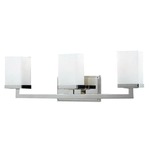 Tidal Bathroom Vanity Light - Brushed Nickel / Matte Opal