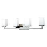 Tidal Bathroom Vanity Light - Brushed Nickel / Matte Opal