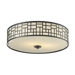 Elea Ceiling Flush Light - Bronze / Matte Opal