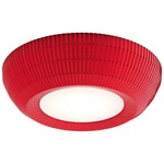 Bell Flush Mount Ceiling Light - White / Red
