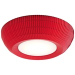 Bell Flush Mount Ceiling Light - White / Red