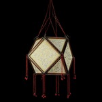 Concubina Tempio Pendant - Brass / Ivory Classic Silk