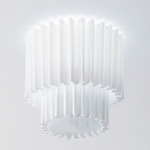 Skirt Two Tier Acoustic Ceiling Light - White / White