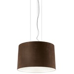 Velvet Acoustic Pendant - White / Brown Shade / White Diffuser