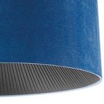 Velvet Flush Mount Ceiling Light - White / Blue Shade/ Black Diffuser
