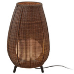 Amphora Outdoor Plug-in Floor Lamp - Brown / Rattan Brown