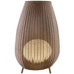 Amphora Outdoor Plug-in Floor Lamp - Brown / Light Beige