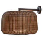 Fora Outdoor Wall Sconce - Graphite Brown / Rattan Brown