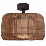 Fora Outdoor Ceiling Light - Graphite Brown / Rattan Brown