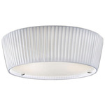 Plafonet Ceiling Light Fixture - Stainless Steel / White Cotton