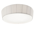 Plafonet Ceiling Light Fixture - Stainless Steel / White Translucent Ribbon