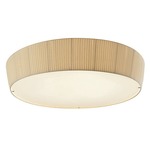 Plafonet 03 Ceiling Flush Mount - Stainless Steel / Cream Translucent Ribbon