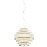 Mos Pendant - Cream Translucent Ribbon